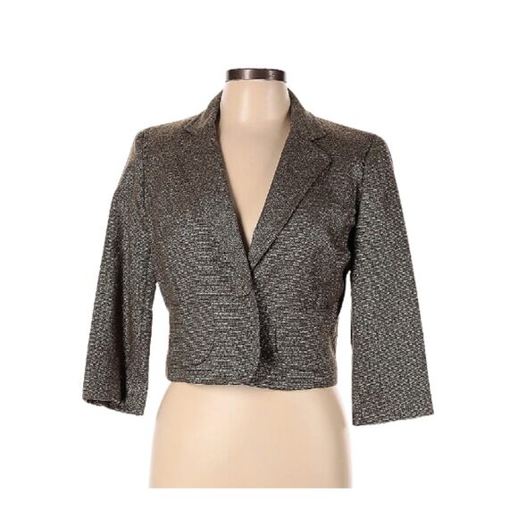 Club Monaco Jackets & Blazers - Club Monaco Gold Wool Blend Cropped Blazer 3/4 Sleeve NWT Sz 12